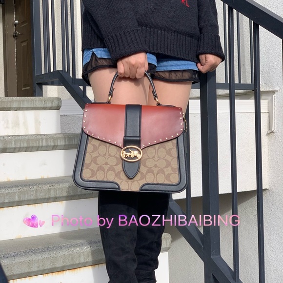 coach georgie top handle